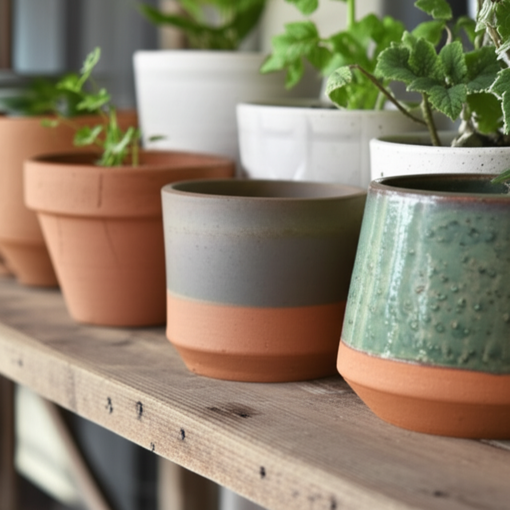Ceramic Plant Pots (4pcs)